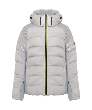 100% Polyester. Rossignol Supercorde Knit Ski Jacket in Zink, Made in Italy, Waterpoof Membrane