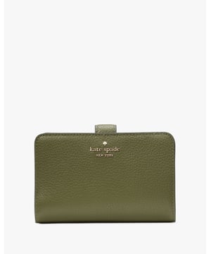This Medium Wallet Holds All Your Credit Cards, Bills, Loose Change, I.D., Receipts, Tickets…And It Won't Take Up All The Space In Your Bag., Lena Pebbled Leather Medium Compact Bifold Wallet, 9 Credit Card Slots, Id Window, 2 Slip Pockets, 1 Bill Slot, L-Zip Coin Compartment,  Length: 14.00 Cm,  Width: 9.00 Cm,  Height: 14.00 Cm