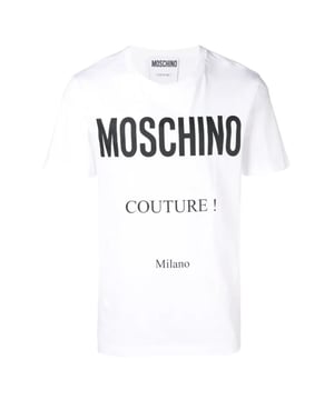 Elevate your casual wardrobe with the Moschino Couture Milano White T-Shirt, a perfect blend of luxury and comfort. Crafted with premium materials, this iconic white tee features subtle branding that reflects Moschino's signature style. Its versatile design makes it ideal for pairing with jeans or layering under jackets, ensuring you stay effortlessly stylish in any setting. Experience the confidence that comes with wearing a high-quality, fashion-forward piece that stands out while remaining timeless. Make this Moschino T-shirt a staple in your collection and enjoy both comfort and couture every day. Made in Portugal, 100% Cotton