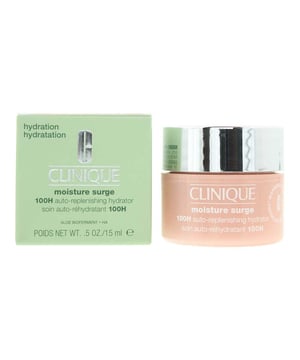 Clinique Moisture Surge 100H Auto-Replenishing Hydrator Cream-Gel. Reimagine your skin’s hydration with Clinique Moisture Surge 100H Cream-Gel, a silky, oil-free formula that delivers deep, long-lasting moisture for up to 100 hours—even after cleansing. This advanced hydrator uses Auto-Replenishing Technology to help your skin create its own internal water source, ensuring hydration flows from within for skin that feels endlessly supple, fresh, and plump. Perfect for all skin types and especially ideal for dehydrated, dull, or stressed skin, this cream-gel texture absorbs instantly for a cooling, lightweight feel and a radiant finish.

Key Ingredients: 
Aloe Bio-Ferment: Clinique’s exclusive ferment blend of aloe vera, lactobacillus, and activated aloe water helps infuse the skin with moisture and supports the skin barrier. It strengthens the skin’s foundation to retain hydration more effectively.
Hyaluronic Acid (Dual Weight): Known as the ultimate moisture magnet, it holds up to 1000x its weight in water. The dual-weight molecules penetrate multiple layers of the skin for surface and deep hydration, visibly plumping fine lines.
Activated Aloe Water: Enhances the skin’s ability to absorb and lock in moisture, keeping the skin feeling hydrated and refreshed throughout the day.
Cica (Centella Asiatica): A botanical extract celebrated for its calming, barrier-repairing benefits. Ideal for soothing stressed or sensitive skin and reinforcing skin resilience.
Auto-Replenishing Technology (with Caffeine): Helps “train” your skin to continuously rehydrate itself by activating its internal moisture network. Skin stays dewy, plump, and fresh—long after application.


Product Benefits: 
100-hour hydration, even after washing Plumps and smooths skin for a dewy glow Strengthens skin’s moisture barrier Calms irritation and improves skin texture Oil-free, lightweight formula that won’t clog pores Absorbs quickly—perfect under makeup or as a glow booster over makeup  


How to Use: 
Apply morning and night to clean skin.
Use a pea-sized amount and gently massage onto the face and neck in upward motions.
Ideal for: A daily moisturizer A makeup primer for a smooth, hydrated base A hydrating 5-minute mask—apply a thick layer and tissue off any excess
A midday refresh—tap a small amount over makeup for a dewy boost


Clinique Clean Formula is Free from: Parabens, phthalates, fragrance, and oil. Allergy-tested and dermatologist-developed and Non-acnegenic and suitable for sensitive skin