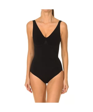 Traje de baño moldeador y de sujeción con tirantes anchos: Este traje de baño de una pieza en color azul marino es una opción elegante y sofisticada, ideal para quienes buscan comodidad y estilo en un diseño clásico.\n\nCaracterísticas:\n\n- Diseño de una pieza.\n- Escote en V.\n- Detalle lateral con textura.\n- Espalda con corte redondeado.\n- Tirantes ajustados.\n- Tejido de alta calidad, resistente al agua y de secado rápido.\n- Resistente al cloro y a los rayos UV.\n- Modelador y de sujeción: reduce la cintura, eleva los glúteos, alisa el abdomen, eleva los senos y refuerza la espalda.\n\nEste traje de baño es perfecto para quienes buscan un diseño versátil que pueda usarse tanto para nadar como para relajarse junto a la piscina o la playa. Es una elección imprescindible.\n Composición: 86% Poliamida, 14% Elastano\n Cuidados:\nLavar a mano. \nNo usar lejía. \nNo usar secadora. \nNo planchar.
