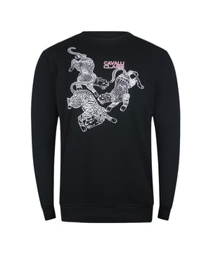 Elevate your casual wardrobe with the Cavalli Class Paisley Leopards Design Black Sweatshirt. Crafted from 100% cotton, this men's sweatshirt offers exceptional comfort and breathability. Its striking paisley leopard print adds a bold, stylish edge to the classic black round-neck design. Made in Bangladesh with attention to quality, this sweatshirt is perfect for those who want to combine luxury fashion with everyday wear. Whether you're dressing up or down, it delivers both sophistication and ease, making it a versatile addition to your collection