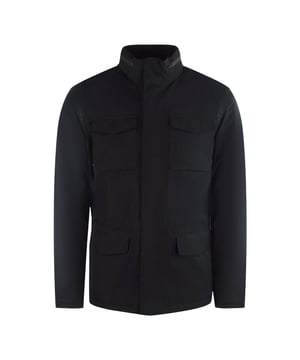 The Aquascutum Active Field Jacket in sleek black combines timeless style with modern functionality. Crafted from 100% polyester, this jacket offers durability and lightweight comfort, perfect for active lifestyles. Designed for men, it features a classic field jacket silhouette that pairs effortlessly with any outfit. Whether you're navigating city streets or enjoying outdoor adventures, this jacket provides reliable protection and a sharp look. Made in China with attention to quality, it's a versatile addition to your wardrobe that balances performance and elegance. Elevate your outerwear collection with this essential piece from Aquascutum