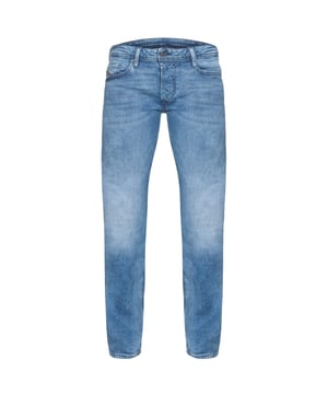 Veredeln Sie Ihre Freizeitgarderobe mit der hellblauen Diesel Thommer-R Jeanshose. Sie besteht aus einer hochwertigen Mischung aus 99 % Baumwolle und 1 % Elasthan und bietet Komfort und Strapazierfähigkeit. Mit ihrem klassischen Five-Pocket-Design bietet diese Jeans sowohl Stil als auch Funktionalität. Die hellblaue Waschung sorgt für einen frischen, vielseitigen Look, der sich mühelos mit jedem Outfit kombinieren lässt. Die moderne Passform der Thommer-R Hose schmeichelt der Silhouette und bietet gleichzeitig Bewegungsfreiheit. Perfekt für den Alltag: Diese Jeanshose vereint die typische Diesel-Qualität mit modernem Stil und sorgt dafür, dass Sie den ganzen Tag über gut aussehen und sich selbstbewusst fühlen