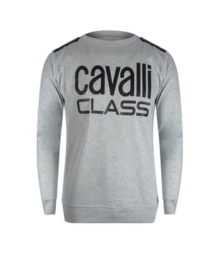 Elevate your casual wardrobe with the Cavalli Class Taped Shoulders Grey Sweatshirt. Crafted from 100% premium cotton, this grey melange sweatshirt offers exceptional comfort and breathability, perfect for all-day wear. Its round neck design and distinctive taped shoulder detailing add a modern, stylish edge to a classic silhouette. Made in Bangladesh with attention to quality, this sweatshirt combines durability with a sleek look, making it an ideal choice for men seeking both comfort and contemporary fashion. Experience effortless style and lasting comfort with this versatile wardrobe essential