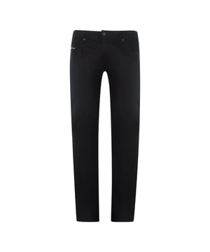 Verrijk je garderobe met de Diesel Zatiny-X zwarte denim broek, speciaal ontworpen voor mannen die waarde hechten aan zowel stijl als comfort. Deze broek is gemaakt van een hoogwaardige mix van 99% katoen en 1% elastaan en biedt een perfecte balans tussen duurzaamheid en stretch, ideaal voor de hele dag. Met een klassiek five-pocket-ontwerp biedt de broek praktische opbergruimte en behoudt hij een strak, modern silhouet. Of je je nu netjes kleedt voor een avondje uit of het casual houdt, deze zwarte denim broek biedt veelzijdige verfijning die elke look complementeert. Ervaar de kwaliteit en pasvorm waar Diesel bekend om staat met de Zatiny-X