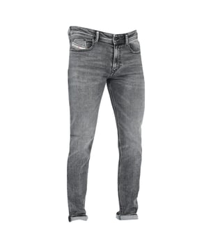Elevate your wardrobe with the Diesel 1979 Sleeker Grey Denim Pants, crafted from a premium blend of 99% cotton and 1% elastane for comfort and durability. Featuring a classic five-pocket design, these pants offer a sleek, modern fit that complements any style. The subtle grey wash adds versatility, making them perfect for both casual outings and smart-casual occasions. Designed to move with you, their slight stretch ensures all-day comfort without compromising on style. Upgrade your denim collection with these timeless, high-quality pants that combine Diesel's signature craftsmanship with contemporary appeal. Made in Tunisia