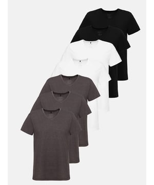 Artikelbeschreibung


	Zeitloses Basic T-Shirt von Tazzio
	Optimaler Tragekomfort &amp; erstklassiger Sitz
	Basic Optik     
	Qualitativ hochwertige Verarbeitung der Materialien
	
Ausschnitt: V-Ausschnitt
	
Muster: Unifarben


Größe und Fit


	
Passform: Schmall
	
Schnitt: Gerade
	
Länge: Lang
	
Ärmellänge: Kurzarm


Material &amp; Pflege


	
Material Oberstoff: 95% Baumwolle, 5% Elasthan
	
Materialkonstruktion: Jersey
	
Pflegehinweise: Maschinenwäsche