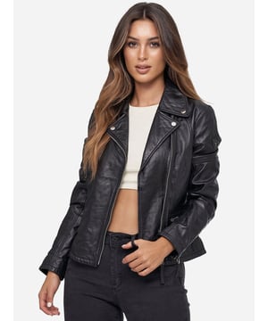 Artikelbeschreibung


	Moderne &amp; zeitlose Damen Lederjacke von Tazzio
	Verschluss: Reißverschluss
	Seitliche Reißverschlusstaschen
	Eingelassene Brusttasche mit Reißverschluss
	Schräger Reißverschluss
	Reverskragen
	Edle und hochwertige Knöpfe/Nieten
	Ton-in-Ton-Nähte
	Hochwertiges Material &amp; bequem zu tragen
	Ideale Echtlederjacke für das ganze Jahr


Passform


	
Passform: Slim Fit
	
Länge: Normale Länge
	
Ärmellänge: Langarm


Material &amp; Pflege


	
Material: 100% Leder
	
Pflegehinweise: Lederreinigung (siehe bitte Etikett)