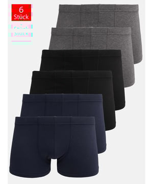 Artikelbeschreibung

Mit ihrem modernen, körpernahen Schnitt und dem cleanen Look sind die Boxershorts von Tazzio im praktischen Mehrfachpack ein echtes Basic für jeden Tag. Die weiche, elastische Baumwollqualität sorgt für ein angenehmes Tragegefühl und sitzt den ganzen Tag über bequem. In mehreren klassischen Farben erhältlich, passen sie zu jedem Stil – schlicht, bequem und alltagstauglich.

Design &amp; Extras


	Elastischer Bund ohne Logoschriftzug am Bund
	Weiches Material, angenehm auf der Haut
	Ideal für jeden Alltag, Freizeit und Sport
	Einfarbiges Design, Unifarben


Passform


	
Passform: Normal
	
Schnitt: Figurbetont
	
Länge: Kurz
	
Leibhöhe: Normal


Material &amp; Pflege


	
Material Oberstoff: 95% Baumwolle, 5% Elasthan
	
Pflegehinweise: Maschinenwäsche