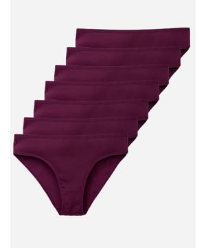 Artikelbeschreibung


	Damen 7er-Pack Slips von Tazzio
	Bequeme Slips &amp; weiches Tragegefühl
	Trendige Ripp-Struktur
	Optimaler Tragekomfort &amp; erstklassiger Sitz
	Elastische Abschlüsse an Taillen- und Beinausschnitten
	Elastisches Baumwollmaterial für einen bequemen Halt
	Set aus verschiedenen Farben
	Hochwertige und softe Qualität


Passform


	
Passform: Sehr eng
	
Schnitt: Figurbetont
	
Leibhöhe: Normal


Material &amp; Pflege


	
Material Oberstoff: 95% Baumwolle, 5% Elasthan
	
Elastizität: Leicht elastisch
	
Pflegehinweise: Maschinenwäsche