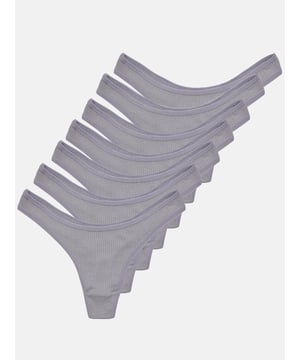 Artikelbeschreibung


	Damen 7er-Pack Slips von Tazzio
	Bequeme Slips &amp; weiches Tragegefühl
	Trendige Ripp-Struktur
	Optimaler Tragekomfort &amp; erstklassiger Sitz
	Elastische Abschlüsse an Taillen- und Beinausschnitten
	Elastisches Baumwollmaterial für einen bequemen Halt
	Set aus verschiedenen Farben
	Hochwertige und softe Qualität


Passform


	
Passform: Sehr eng
	
Schnitt: Figurbetont
	
Leibhöhe: Normal


Material &amp; Pflege


	
Material Oberstoff: 95% Baumwolle, 5% Elasthan
	
Elastizität: Leicht elastisch
	
Pflegehinweise: Maschinenwäsche
