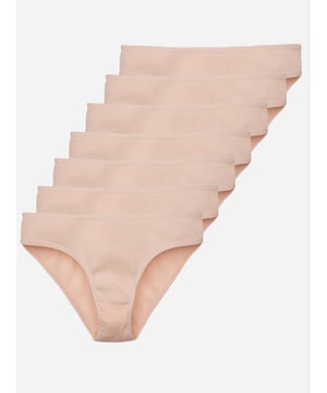 Artikelbeschreibung


	Damen 7er-Pack Slips von Tazzio
	Bequeme Slips &amp; weiches Tragegefühl
	Trendige Ripp-Struktur
	Optimaler Tragekomfort &amp; erstklassiger Sitz
	Elastische Abschlüsse an Taillen- und Beinausschnitten
	Elastisches Baumwollmaterial für einen bequemen Halt
	Set aus verschiedenen Farben
	Hochwertige und softe Qualität


Passform


	
Passform: Sehr eng
	
Schnitt: Figurbetont
	
Leibhöhe: Normal


Material &amp; Pflege


	
Material Oberstoff: 95% Baumwolle, 5% Elasthan
	
Elastizität: Leicht elastisch
	
Pflegehinweise: Maschinenwäsche