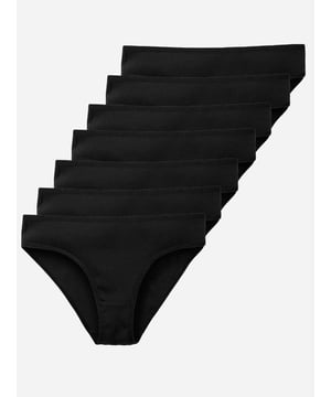 Artikelbeschreibung


	Damen 7er-Pack Slips von Tazzio
	Bequeme Slips &amp; weiches Tragegefühl
	Trendige Ripp-Struktur
	Optimaler Tragekomfort &amp; erstklassiger Sitz
	Elastische Abschlüsse an Taillen- und Beinausschnitten
	Elastisches Baumwollmaterial für einen bequemen Halt
	Set aus verschiedenen Farben
	Hochwertige und softe Qualität


Passform


	
Passform: Sehr eng
	
Schnitt: Figurbetont
	
Leibhöhe: Normal


Material &amp; Pflege


	
Material Oberstoff: 95% Baumwolle, 5% Elasthan
	
Elastizität: Leicht elastisch
	
Pflegehinweise: Maschinenwäsche