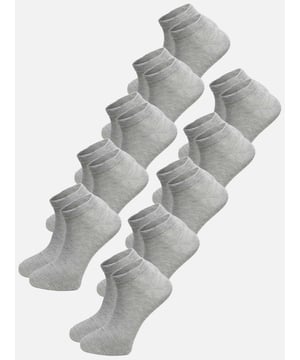 Artikelbeschreibung


	Herren 10er-Pack Sneakersocken von Tazzio
	Bequeme Sneakersocken
	Perfekt für jeden Alltag
	Optimaler Tragekomfort &amp; erstklassiger Sitz
	Hochwertige und weiche Qualität


Passform


	
Länge: Knöchelhoch


Material &amp; Pflege


	
Material Oberstoff: 80% Baumwolle, 18% Polyester, 2% Elasthan
	
Materialkonstruktion: Strick
	
Pflegehinweise: Maschinenwäsche