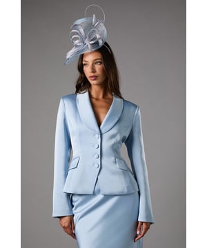 Elegant waisted jacket with luxurious satin lapel
        Flattering fitted silhouette with nipped-in waist
        Sophisticated button-front closure
        Sleek long sleeves with button detailing at cuffs
        Versatile crepe fabric for a polished look
    
    Exude sophistication and grace with this stunning waisted jacket from Coast. The satin lapel adds a touch of luxury, while the fitted silhouette accentuates your figure beautifully. Perfect for formal occasions, this jacket pairs seamlessly with the matching skirt for a coordinated ensemble that's sure to turn heads. Style it with elegant heels and a clutch for weddings or race days, or dress it down with tailored trousers for a chic office look. The versatile crepe fabric ensures comfort and ease of movement, making it an ideal choice for long events. Whether worn as part of a suit or as a standalone piece, this jacket is a wardrobe essential that embodies Coast's commitment to timeless elegance and quality craftsmanship.