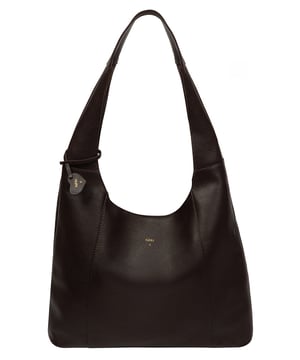 The 'Renata' shoulder bag from NiNa Amora elevates this design with the natural leather exeterior with a soft to the touch pebble grain finish. A open-top design gives it a relaxed slouchy look and conceals the spacious main compartment. This is comnplemented by a zipped pocket on the lined interior for a robust finish. A chunky single handle adorns this style and makes it comfortable to wear all day long. This is all finished with the NiNa Amora X logo embossed in stunning silver foil on the front and hanging charm for a luxurious finishing touch.