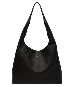 The 'Renata' shoulder bag from NiNa Amora elevates this design with the natural leather exeterior with a soft to the touch pebble grain finish. A open-top design gives it a relaxed slouchy look and conceals the spacious main compartment. This is comnplemented by a zipped pocket on the lined interior for a robust finish. A chunky single handle adorns this style and makes it comfortable to wear all day long. This is all finished with the NiNa Amora X logo embossed in stunning silver foil on the front and hanging charm for a luxurious finishing touch.