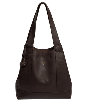As part of the Nina Amora range, the 'Celeste' handbag is inspired by our designer's daughter and all about elevating classic designs through high quality natural leather with a pebble grain finish. A unique trio of compartments provide ample space for all your essentials with the central  compartment being secured with a zip over top. On either side you will find slip sections, perfect for on-the-go storage.  Additional storage space is provided by a internal zipped pocket - perfect for your phone and keys. Dual leather handles adorn the 'Celeste' with a drop lenght of 25cm. Metal fittings and zips give this design an elegant look which alongside the NiNa Amora X logo embossed on the front and hanging charm adding a luxurious finishing touch.