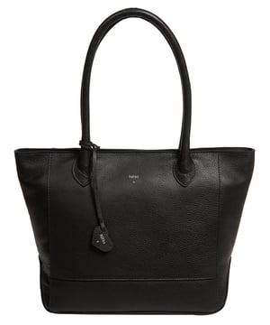 As part of the NiNa Amora brand, the 'Margarida' tote bag is inspired by our designer's daughter and all about elevating classic designs with high quality leather. A concealed zip-over top secures the spacious main lined compartment which opens to reveal additional storage space in the form of a slip and zipped pocket; ideal for your phone, keys and any other essentials. The classic angular sides of the tote are updated with this sophisticated design and adorned with slim leather handles with a drop length of 20cm. This bag is finished with sophisticated silver metal fittings and zips which are complemented by the NiNa Amora X logo embossed in silver on the front and on the hanging charm. Effortlessly chic.