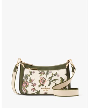 Duet Floral Small Crossbody, Duet Forest Blooms Printed Small Crossbody, Fits Largest Iphone, Slip Pocket In Back Pouch,  Length: 20.00 Cm,  Height: 11.00 Cm