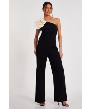 - Asymmetric neckline - Floral detail - Wide leg - Model height: 5'8" - Model wears uk 8 / us 4 / eur 36 - Always check the wash care label - Cool hand wash with mild detergent