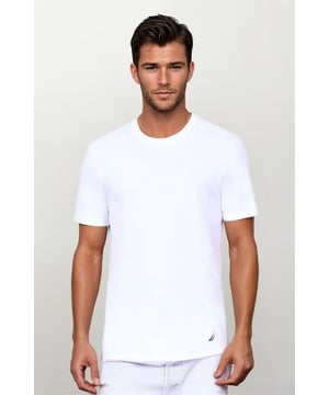A staple, these super-soft, crewneck cotton tees offer easy, all-day comfort and layering. 3 pack of same colour.