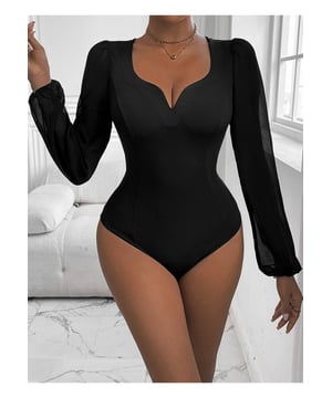 Estilo básico  
Semi  
tejido semitransparente  
Material altamente elástico  
Composición del material: 90% poliéster 10% elastano  
Instrucciones de cuidado: Lavar a máquina en frío, secar en secadora a baja temperatura  
Importado  
Disponible en tallas S M L XL  
Talla S: Busto 30.7 pulgadas Longitud de la parte superior 28.1 pulgadas Cintura 24.4 pulgadas Cadera 28 pulgadas  
Talla M: Busto 32.3 pulgadas Longitud de la parte superior 28.6 pulgadas Cintura 26 pulgadas Cadera 29.5 pulgadas  
Talla L: Busto 34.6 pulgadas Longitud de la parte superior 29.3 pulgadas Cintura 28.3 pulgadas Cadera 31.9 pulgadas  
Talla XL: Busto 37 pulgadas Longitud de la parte superior 30 pulgadas Cintura 30.7 pulgadas Cadera 34.3 pulgadas  