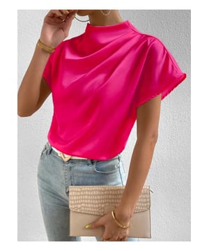 Basisstil  
Keine Dehnung  
Materialzusammensetzung: 95% Polyester, 5% Spandex  
Pflegehinweise: Maschinenwäsche kalt, im Trockner niedrig trocknen  
Importiert  
Produktmessungen (Zoll):  
Größe S: Oberteil Länge 24, Brust 37,8, Ärmel Länge 10,6  
Größe M: Oberteil Länge 24,4, Brust 39,4, Ärmel Länge 10,9  
Größe L: Oberteil Länge 24,8, Brust 41,7, Ärmel Länge 11,3  
Größe XL: Oberteil Länge 25,2, Brust 44,1, Ärmel Länge 11,7