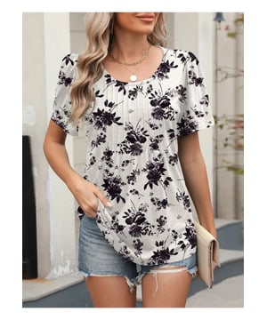Estilo basico.
  Ligeramente elastico.
  65% rayon 30% poliester 5% elastano.
  Lavar a maquina con agua fria.
  Secar en secadora a temperatura baja.
  Importado.