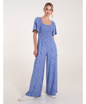 The jumpsuit everyone will be jumping into this season! This cute ditsy print all in one is a must have!