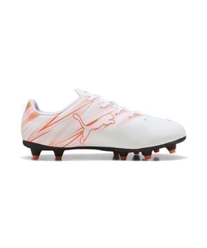 De ATTACANTO Jr is een onderhoudsarme voetbalschoen met een zacht maar duurzaam synthetisch bovenwerk met een snelle en dynamische grafische print.