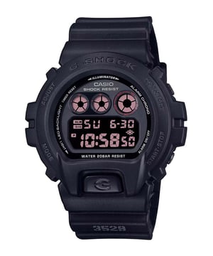 Practical, hardwearing and reliable watches from Casio. This Mens G-Shock Watch DW-6900UMS-1ER has all the Casio traits, a sublime meticulously crafted timepiece for all occasions. And like all watches from us, you can buy with complete confidence knowing we are official Casio dealers so your Mens G-Shock Watch DW-6900UMS-1ER will arrive with a full manufacturer backed warranty and all documents.  Dimensions (cm): 10x10x5