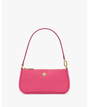 Detailed With Our Signature Spade Hardware, This Kayla Wristlet Features A Convertible Strap So You Can Style It As A Shoulder Bag., Kayla Pebbled Leather Convertible Wristlet, Metal Spade Logo, 2 Cc Slots,  Length: 4.00 Cm,  Width: 22.40 Cm,  Height: 10.80 Cm