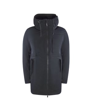 The Aquascutum Active 3-Way Parka in Black is a versatile and technical jacket designed to adapt to your lifestyle and changing weather. Made from durable 100% polyester "Hydro" fabric, it offers reliable water resistance and breathability to keep you comfortable throughout the day. The standout feature is its removable inner layer-a lightweight 100g down jacket insulated with Primaloft®-which provides exceptional warmth and insulation without adding bulk. This innovative 3-way design allows you to wear the outer shell, the insulated inner jacket, or both combined, giving you flexibility for different temperatures and conditions. Crafted with attention to detail and quality, this parka is perfect for those seeking a stylish yet functional outerwear solution that performs in all seasons. Made in China, it blends modern technology with classic Aquascutum craftsmanship for lasting comfort and protection. 100% polyester