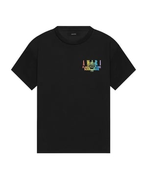 Elevate your wardrobe with the Amiri XO Beverly Hills Black T-Shirt, crafted from 100% premium cotton for exceptional comfort and durability. Made in the USA, this t-shirt combines high-quality materials with expert craftsmanship, ensuring a perfect fit and lasting wear. Its sleek black design and iconic Amiri XO branding make it a versatile piece that effortlessly enhances any casual or streetwear look. Experience the blend of style and comfort that defines luxury with this standout t-shirt, designed for those who appreciate both fashion and quality