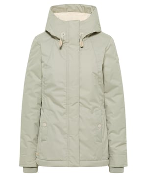 Die Damen-Übergangsjacke MONADDE WARM von Ragwear bietet optimalen Schutz dank ihres stark wasserabweisenden Materials. Sie verfügt über einen durchgehenden Frontreißverschluss mit Patte und einen geraden Schnitt, der durch einen taillierenden Gummizug am Rücken ergänzt wird. Die hochgeschnittene Kapuze mit Kordelzug dient auch als Schutzkragen. Praktische Details wie seitliche Reißverschlusstaschen, Rippstrickbündchen an den Ärmeln und ein gerader Saum sorgen für zusätzlichen Komfort. Mit einer Wassersäule von 4.000 mm und einem Wärmegrad von 2 (leichte Isolierung) ist diese Jacke ideal für die Übergangszeit.