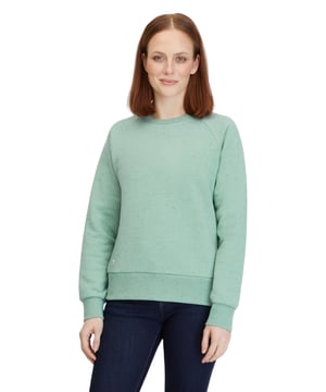 Dieser Crewneck-Pullover ist ein absoluter Styling-Liebling, denn er passt praktisch überall dazu. Er ist meliert und besteht aus weichem Sweat-Material. Seine komfortablen Raglanärmel enden, ebenso wie sein Bund, in elastischen, breiten Rippstrickbündchen. Der gerade Schnitt des Joann von RAGWEAR für Damen macht sich genauso gut zur High-Waist-Jeans wie zur warmen Leggings.