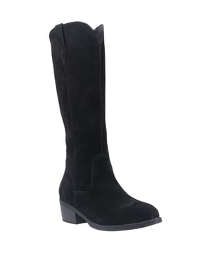 Umarme die Cowboy-Trends mit dem Isabella Langschaftstiefel, gefertigt aus echtem Wildleder mit westlich inspirierten Schnalldetails und einem bequemen Blockabsatz. Ernsthaft gemütlich, sie sind der perfekte Partner für Winterabenteuer mit unserer WorryFree wasserabweisenden Technologie.