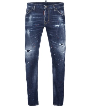 99% algodón, 1% elastano; Jeans Cool Guy de Dsquared2; Modelo: S74LB1051-S30664-470; Fabricación de alta calidad; Estilo clásico '5 bolsillos'; Correas para el cinturón; Cierre: Tapeta de botones; Apariencia usada; Toque de color; Detalles del logo de Dsquared2.