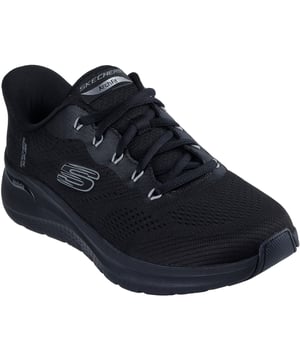 All-day support and easy-wear convenience combine in Skechers Hands Free Slip-ins: Arch Fit 2.0 - Lestur. Designed with our exclusive Heel Pillow, its upper has adjustable laces and a removable Arch Fit insole.