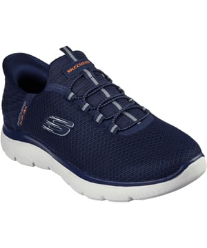 Step into easy-wearing comfort with Skechers Hands Free Slip-ins: Summits - High Range. Along with our Exclusive Heel Pillow holds your foot securely in place, this style features a unique pop-up Skechers Slip-ins molded heel panel.