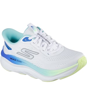 Überholen Sie die Konkurrenz bequem mit den Skechers Hands Free Slip-ins: Max Cushioning - Max Run. Ausgestattet mit unserem exklusiven Heel Pillow bietet dieser Slip-On-Laufschuh ULTRA LEICHTE Zwischensohlen-Dämpfung mit laufoptimierender M-Strike-Technologie.