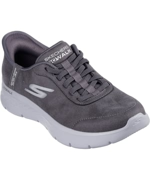 Erhalten Sie einen zusätzlichen Schritt Komfort mit Skechers GO WALK Flex. Mit einem Obermaterial mit Bungee-Schnürverschluss, einer atmungsaktiven Skechers Air-Cooled Memory Foam Innensohle und leichter ULTRA GO-Dämpfung.