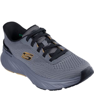 Genießen Sie eine gut gepolsterte Leistung und achten Sie gleichzeitig auf Ihren ökologischen Fußabdruck mit dem Skechers Relaxed Fit: Edgeride. Entwickelt aus recycelten Materialien, verfügt er über ein gestricktes Obermaterial und eine Skechers Air-Cooled Memory Foam Innensohle.