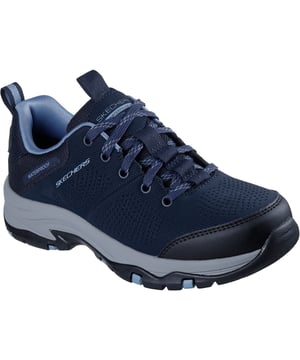 Überwinde die Trails im Outdoor-Stil und mit geräumigem Komfort mit dem Skechers Relaxed Fit: Trego Trail Destiny. Dieser Low-Top-Wanderschuh verfügt über ein wasserdichtes Synthetik und Gewebeobermaterial mit einer Schnürung vorne und einer Skechers Air-Cooled Memory Foam Innensohle.