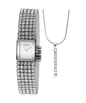 The Accurist watch range is sold by us for many reasons, we only add manufacturer's to our portfolio who design and manufacture high quality reliable timepieces that also represent great value for your hard earned cash. And this Ladies Watch and Necklace Gift Set LB1507 like all Accurist watches meets all of our stringent quality tests with ease.  Dimensions (cm): 10x8x10