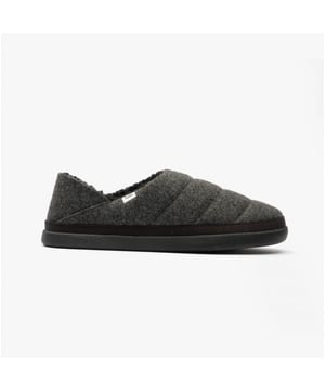 Textile uppers with cozy linings.Convertible heel house slipper.Non-removeable insole.TPR outsole with custom TOMS tread.