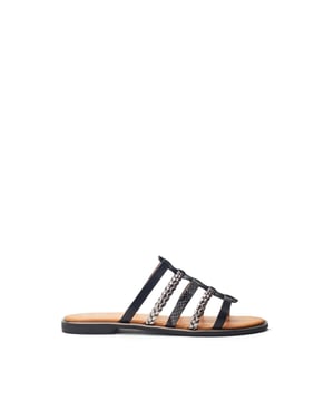 Introducing Junie, the essential flat for the summer season. This slip-on style features a front strap design with leather lining to ensure you feel as good as you look.