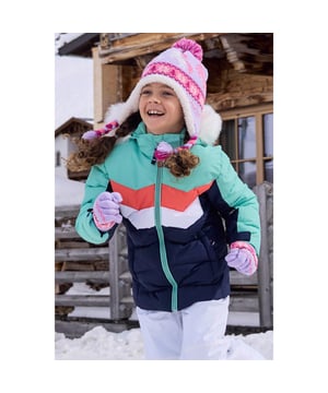 100% Polyester. Stof: Microvezel. Zakken: 2 voorzakken, mouw, rits. Stoftechnologie: Ademend, Duurzaam, Sneeuwbestendig, Waterafstotend, Waterafstotend. Kenmerken van de kap: Nepbont, gekweekt op de kap. Bevestiging: Volledige ritssluiting. Halslijn: Kapitein. Mouwtype: Met lange mouwen. Ontwerp: Gewatteerd. Sneeuwrok, thermisch getest tot -10C. Manchet: Rekken.